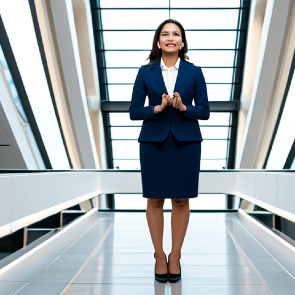 A professional individual in modest, elegant business casual attire, sitting calmly in a modern, minimalist office space. Soft natural light illuminates the scene, with a few green plants subtly placed, emphasizing a harmonious and focused work environment. The individual displays a serene, attentive expression, symbolizing inner peace amidst a dynamic professional life. fully clothed, modest clothing, appropriate attire, professional dress, safe for work, appropriate content, perfect anatomy, correct proportions, natural pose, well-formed hands, proper finger count, natural body proportions, professional photography, high quality, family-friendly.