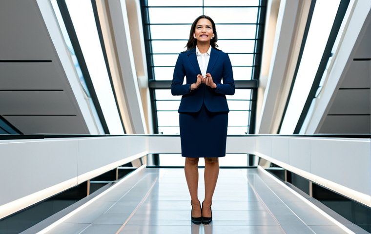 A professional individual in modest, elegant business casual attire, sitting calmly in a modern, minimalist office space. Soft natural light illuminates the scene, with a few green plants subtly placed, emphasizing a harmonious and focused work environment. The individual displays a serene, attentive expression, symbolizing inner peace amidst a dynamic professional life. fully clothed, modest clothing, appropriate attire, professional dress, safe for work, appropriate content, perfect anatomy, correct proportions, natural pose, well-formed hands, proper finger count, natural body proportions, professional photography, high quality, family-friendly.
