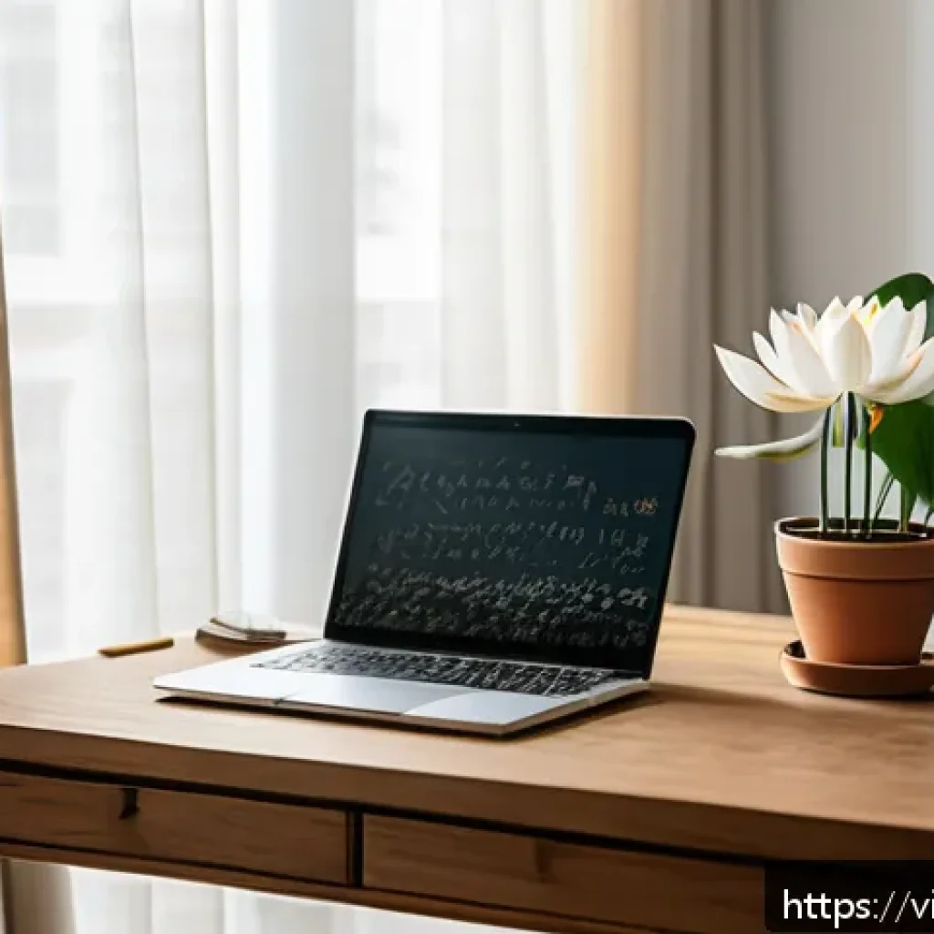 최고의 성과를 위한 집중력 훈련 - A cozy and well-organized home workspace set in a quiet corner of a Vietnamese apartment, featuring ...